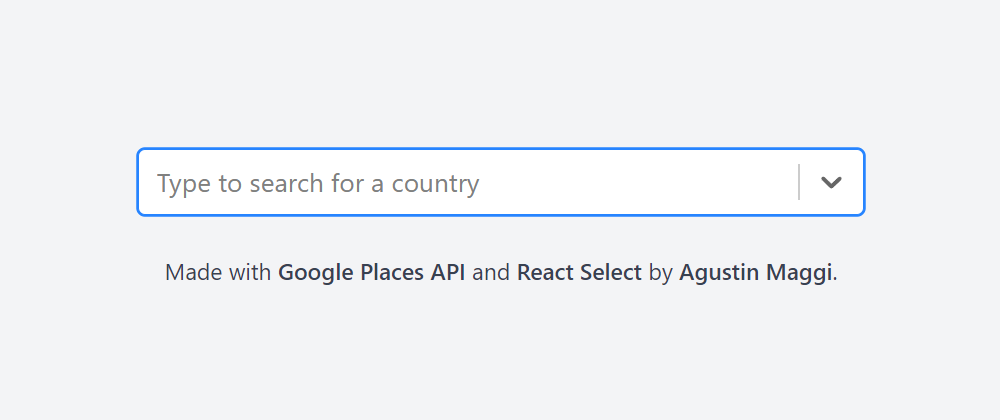 Using Google Place to build a Country Autocomplete