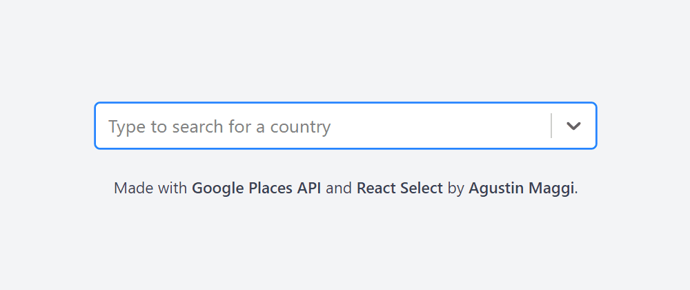 Using Google Place to build a Country Autocomplete